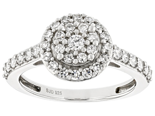 Pre-Owned Prazana® Lab-Grown Diamonds 0.65ctw Lab-Grown Diamond Rhodium Over Sterling Silver Ring, H - Size 6