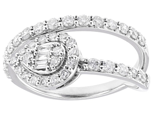 Pre-Owned Prazana® Lab-Grown Diamonds 0.75ctw White Diamond Rhodium Over Sterling Silver Ring, F-G S - Size 7