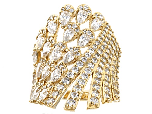 Pre-Owned Bella Luce® 10.91ctw White Diamond Simulant Eterno™ Yellow Ring(6.61ctw DEW) - Size 5