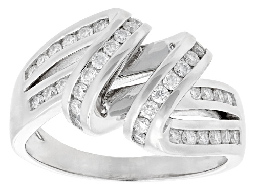Pre-Owned MOISSANITE FIRER®.80CTW DEW ROUND BRILLIANT PLATINEVE® RING - Size 6