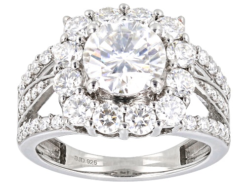 Pre-Owned MOISSANITE FIRE® 3.62CTW DEW ROUND BRILLIANT PLATINEVE® RING - Size 8