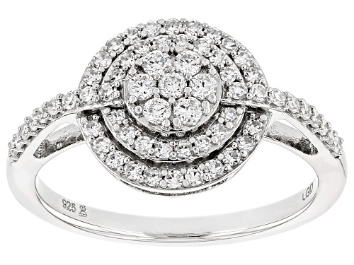 Pre-Owned Prazana® Lab-Grown Diamonds 0.50ctw White Lab-Grown Diamond Rhodium Over Sterling Silver R - Size 8