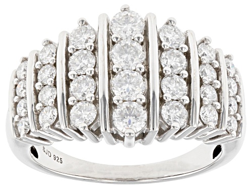 Pre-Owned MOISSANITE FIRE(R) 1.36CTW DEW ROUND PLATINEVE(R) RING - Size 6