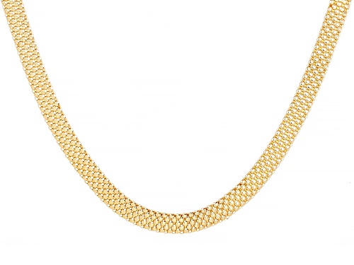 Pre-Owned Moda Al Massimo® 18k Yellow Gold Over Bronze Woven Bead Necklace. Made in Italy. - Size 20