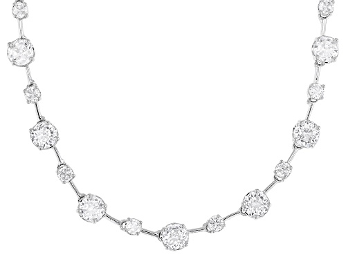 Pre-Owned Bella Luce® 20.51ctw White Diamond Simulant Rhodium Over Brass Tennis Necklace - Size 19