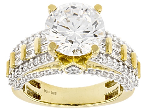 Pre-Owned Bella Luce® 8.35ctw White Diamond Simulant Eterno™ Yellow Ring(5.06ctw DEW) - Size 7