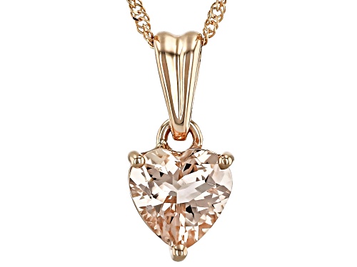 Pre-Owned 1.00ct Cor De Rosa™ Morganite 10k Rose Gold Pendant With Chain