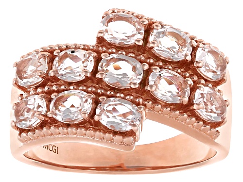 Pre-Owned 1.40ctw Oval Peach Morganite 18k Rose Gold Over Sterling Silver Ring - Size 9