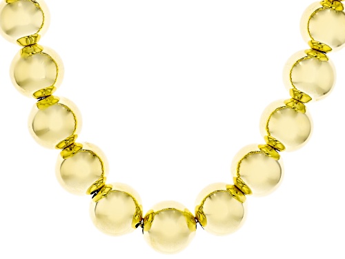 Pre-Owned Moda Al Massimo™ 18k Yellow Gold Over Bronze 18mm Bead Necklace - Size 20