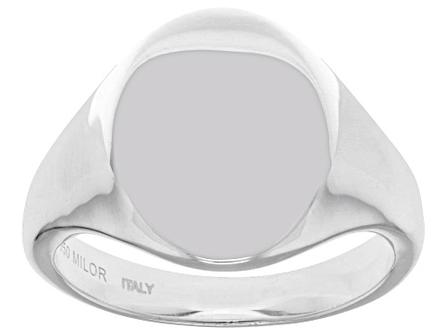 Pre-Owned Purezza 950™ Sterling Silver Polished Signet Ring - Size 10