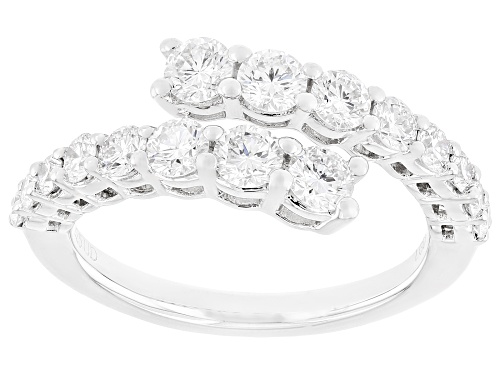 Pre-Owned Prazana® Lab-Grown Diamonds 1.33ctw White Diamond Rhodium Over Sterling Silver Band Ring, - Size 7