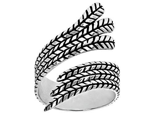 Pre-Owned Southwest Style by JTV™ Sterling Silver Elongated Feather Ring - Size 6