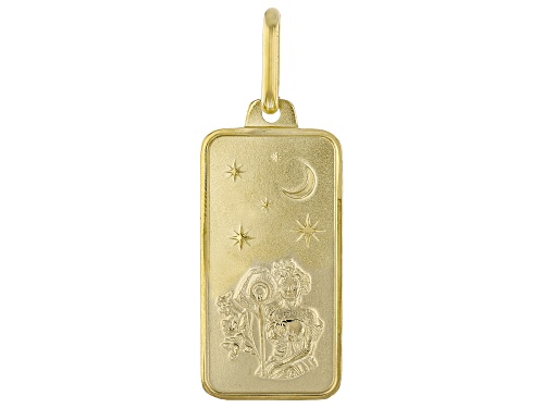 Pre-Owned Stefano Oro® 14k Yellow Gold Aquarius Zodiac Pendant