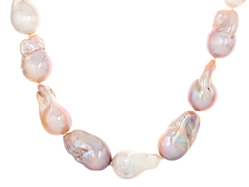 Pre-Owned Genusis™ 13-15mm Multi-Color Cultured Freshwater Pearl Rhodium Over Silver 20 Inch Strand - Size 20
