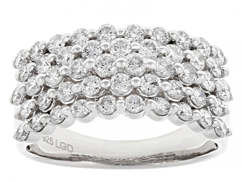 Pre-Owned Prazana® Lab-Grown Diamonds 1.50ctw White Diamond Rhodium Over Sterling Silver Ring, H SI - Size 6