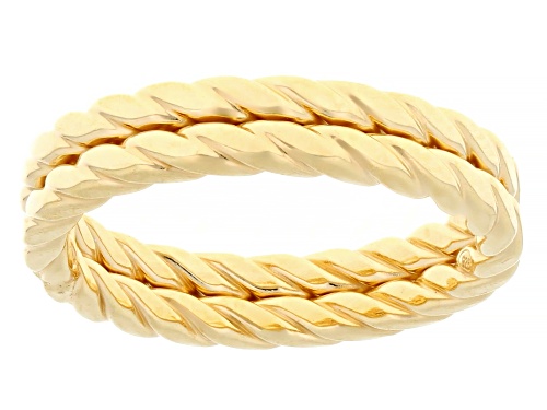 Pre-Owned Oro Divino 14k Yellow Gold with Sterling Silver Core Ring - Size 7