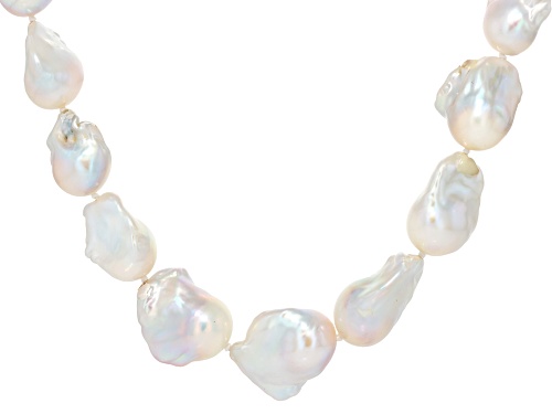 Pre-Owned Genusis ™ 13-16mm White Cultured Freshwater Pearl Sterling Silver 18 Inch Strand Necklace - Size 18