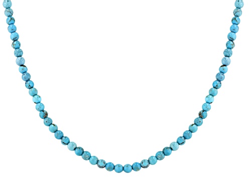 Pre-Owned 3-5mm Turquoise With 7xmm Cultured Freshwater Pearl 18k Yellow Gold Over Sterling Silver N - Size 18