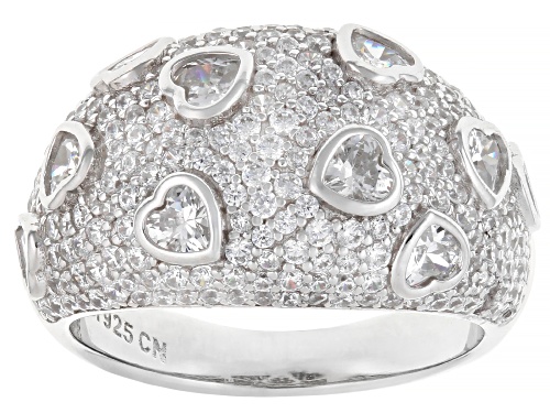 Pre-Owned Bella Luce® 5.19ctw White Diamond Simulant Rhodium Over Sterling Silver Ring - Size 6