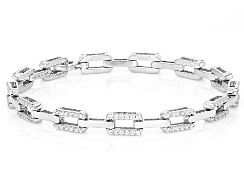 Pre-Owned Bella Luce® 2.25ctw White Diamond Simulant Rhodium Over Sterling Silver Bracelet - Size 7.25