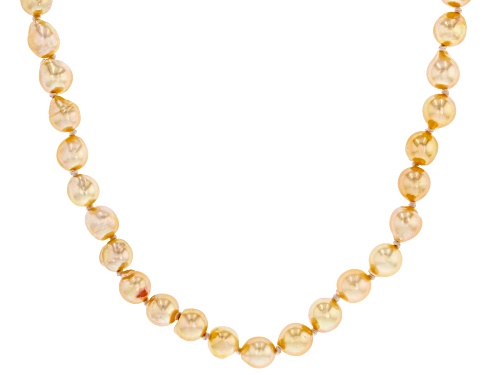 Pre-Owned 5-5.5mm Candlelight Cultured Japanese Akoya Pearl Rhodium Over Silver 18 inch Strand Neckl - Size 18