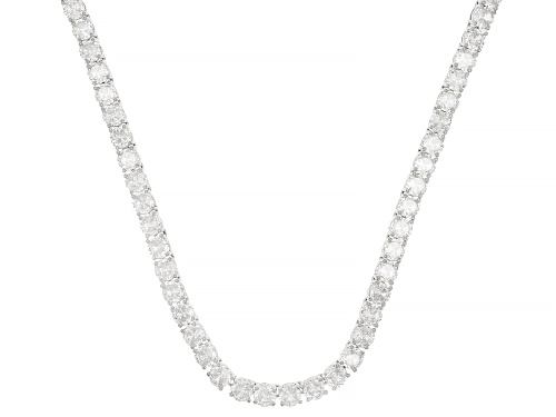Pre-Owned Bella Luce® 94.32ctw White Diamond Simulant Rhodium Over Brass Necklace - Size 18