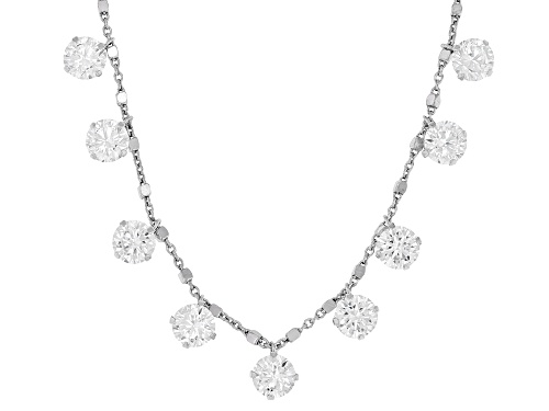 Pre-Owned Bella Luce® 5.04ctw White Diamond Simulant Rhodium Over Sterling Silver Necklace - Size 15