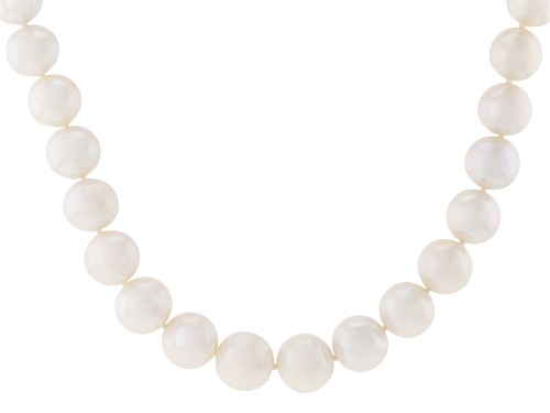 Pre-Owned Genusis™ 10-13mm White Cultured Freshwater Pearl Rhodium Over Sterling Silver 18 Inch Stra - Size 18