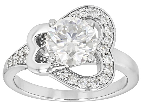 Pre-Owned MOISSANITE FIRE® 1.87CTW DEW ROUND BRILLIANT PLATINEVE® RING - Size 8