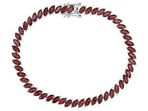 Pre-Owned 14.00ctw Vermelho Garnet™ Rhodium Over Sterling Silver Bracelet - Size 8