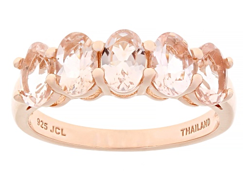 Pre-Owned 2.00ctw Peach Morganite 18k Rose Gold Over Sterling Silver Ring - Size 8