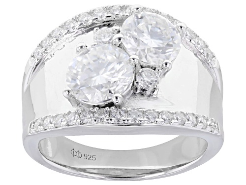 Pre-Owned MOISSANITE FIRE® 2.88CTW DEW ROUND BRILLIANT PLATINEVE® RING - Size 6
