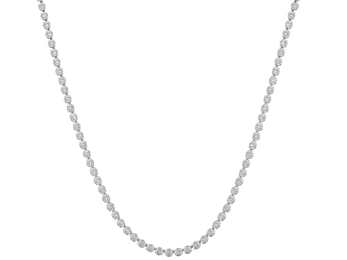 Pre-Owned MOISSANITE FIRE® 12.00CTW DEW ROUND BRILLIANT PLATINEVE® TENNIS NECKLACE - Size 18