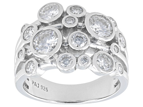 Pre-Owned MOISSANITE FIRE® 2.04CTW DEW ROUND PLATINEVE® RING - Size 8