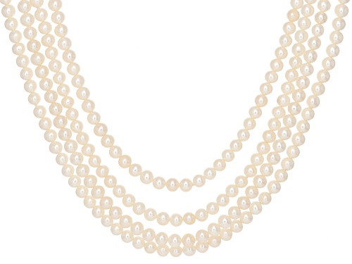 Pre-Owned 5mm White Cultured Freshwater Pearl 100 Inch Endless Strand Necklace