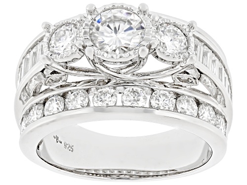 Pre-Owned MOISSANITE FIRE® 2.96CTW DEW ROUND PLATINEVE® RING - Size 7