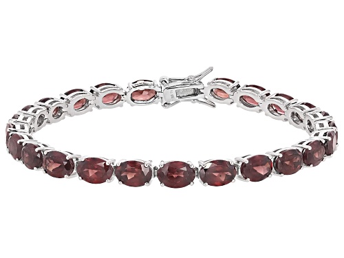 Pre-Owned 19.50ctw Red Zircon Sterling Silver Bracelet - Size 7.25