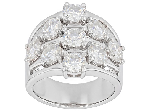 Pre-Owned MOISSANITE FIRE® 4.50CTW DEW ROUND PLATINEVE® RING - Size 8
