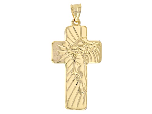Pre-Owned 10k Yellow Gold Crucifix with Prayer Cross Pendant