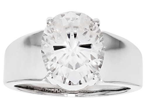 Pre-Owned MOISSANITE FIRE® 4.20CT DEW OVAL PLATINEVE® RING - Size 8