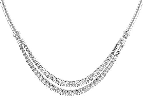 Pre-Owned Bella Luce® 8.55ctw White Diamond Simulant Rhodium Over Sterling Silver Necklace - Size 18