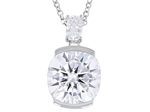 Pre-Owned MOISSANITE FIRE® 5.27CTW DEW SQUARE AND RECTANGULAR CUSHION PLATINEVE® PENDANT AND CHAIN