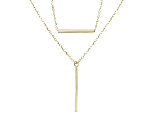 Pre-Owned Stefano Oro® 14k Yellow Gold Multi-Layer Bar Necklace - Size 16