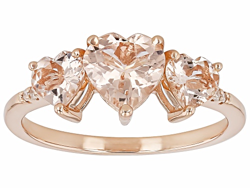 Pre-Owned 1.72ctw Cor De Rosa™ Morganite With 0.03ctw White Diamond 10k Rose Gold Ring - Size 7