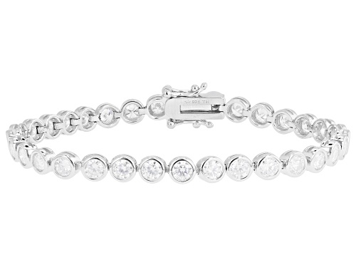 Pre-Owned MOISSANITE FIRE® 7.36CTW DEW ROUND BRILLIANT PLATINEVE® TENNIS BRACELET - Size 8