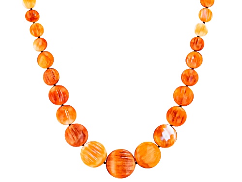 Pre-Owned Southwest Style by JTV™ Spiny Oyster Shell Sterling Silver Necklace - Size 20