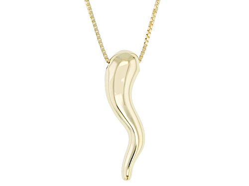 Pre-Owned Splendido Italian Jewelry™ 10k Yellow Gold Italian Horn Necklace - Size 20