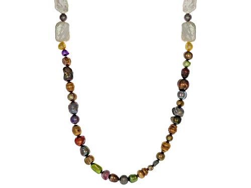 Pre-Owned 4-10mm Multi-Color Cultured Freshwater Pearl 36 Inch Endless Strand Necklace - Size 36