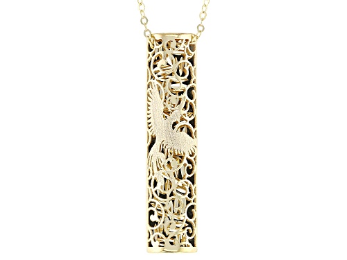 Pre-Owned Stefano Oro® 14k Yellow Gold Phoenix Ricami Bar 18" Necklace - Size 18