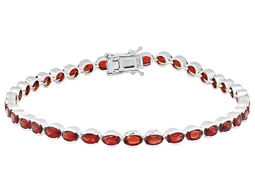 Pre-Owned 9.25ctw Vermelho Garnet™ Rhodium Over Sterling Silver Tennis Bracelet - Size 7.25